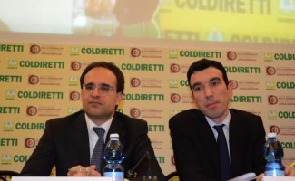 Il Presidente Coldiretti Roberto Moncalvo e il Ministro delle Politiche Agricole Maurizio Martina